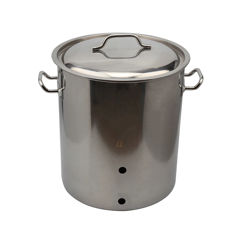 Stainless Steel Beer Brew Kettle Heavy Duty Brewing Pot 30l/40l/50l/60l