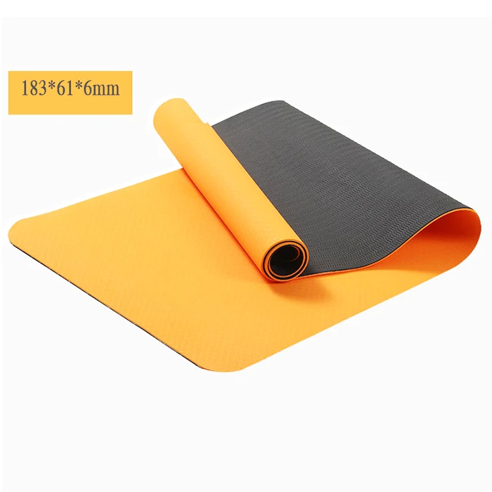 

custom printed two color TPE yoga mat 6mm recycled, Customized