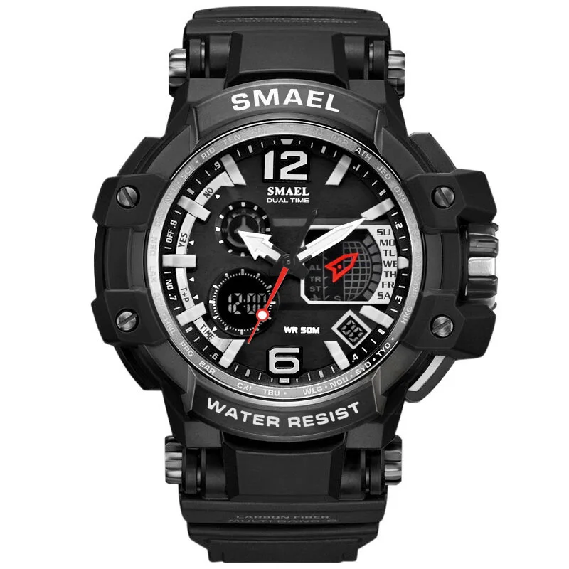 

Smael 1509 latest design sport waterproof 5ATM analog men digital watch