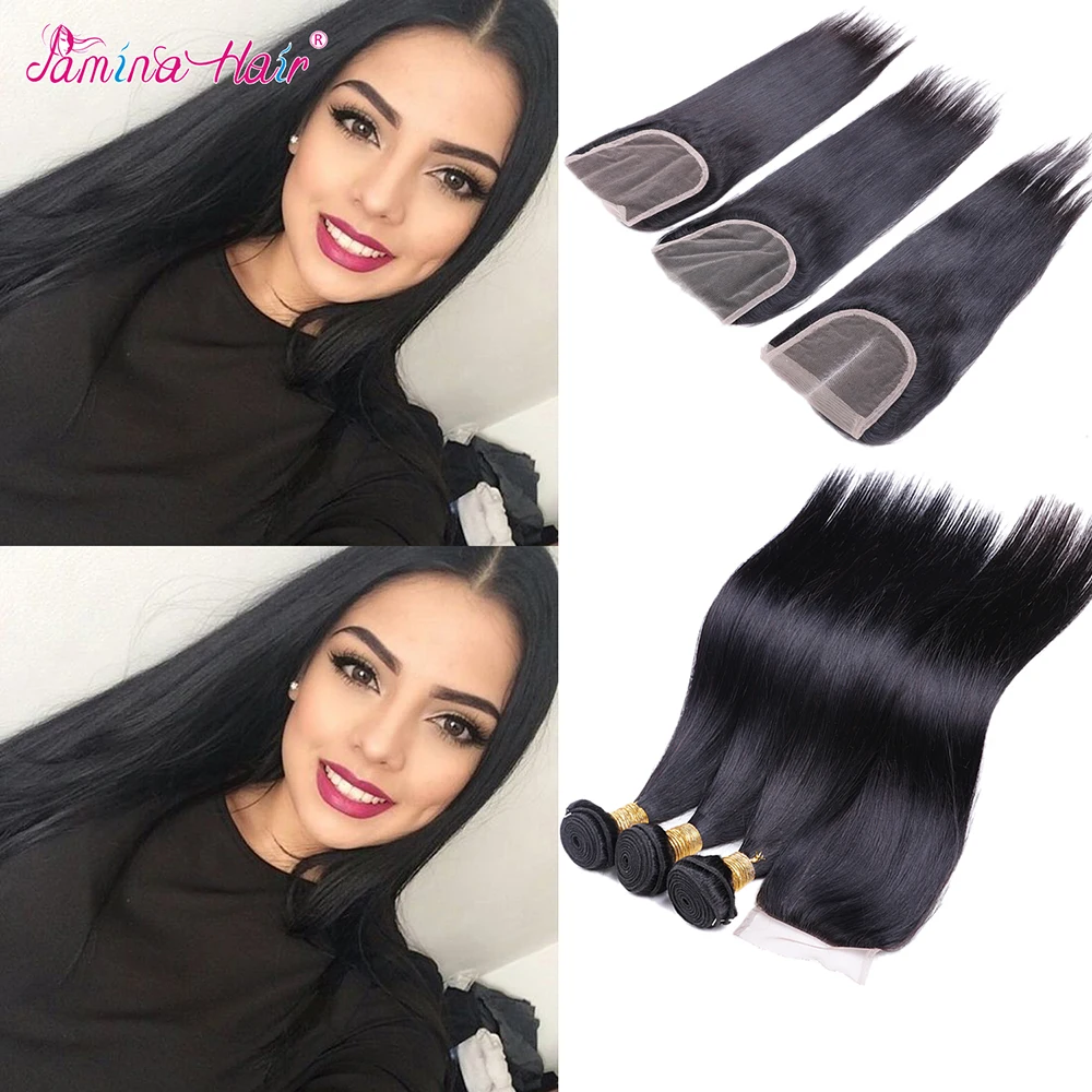 

Grade 8a Peruvian Virgin Hair Silky Straight Cheap Human Hair Bundles With Lace Closure 4x4 Bleached Knot