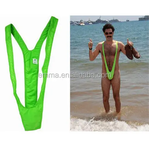 Borat style String Swimsuit For Fancy Dress or Stag Do /'s Green Mankini