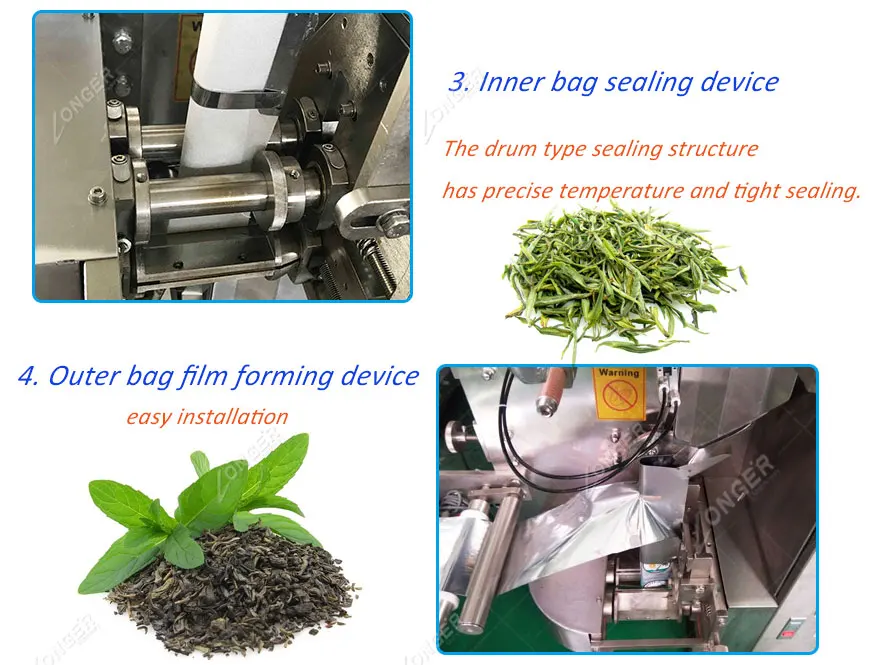 Automatic Inner And Outer Filter Paper Tea Leaves Bag Sealing Filling