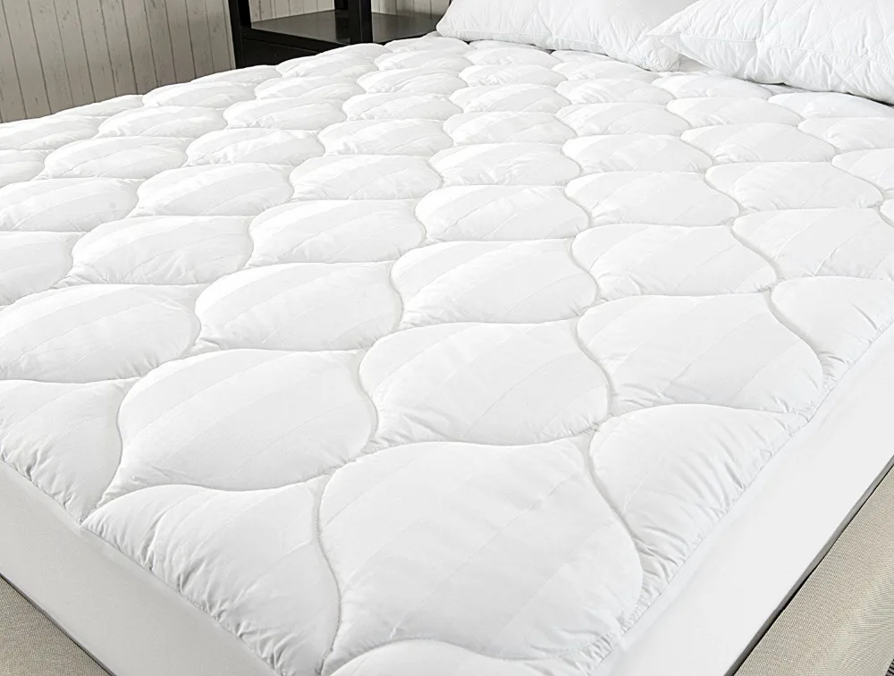 Waterproof Fitted Quilted Pad Mattress Cover Cotton Hypoallergenic