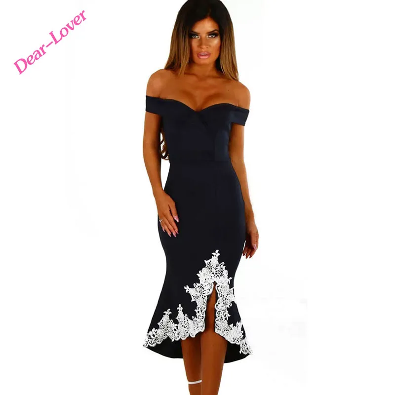 

Hot Sexy Women New Arrival Off Shoulder Midi Party Dress, As shown