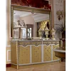 YB16 Luxury French Louis XV golden Buffet Sideboard Cabinet/ Antique dining room Cabinet With Mirror