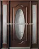 Luxury Oval Glass Wooden Main Doors Design With Side Lite DJ-S9302MST