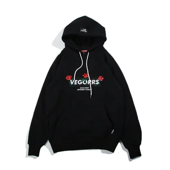 black fitted hoodie