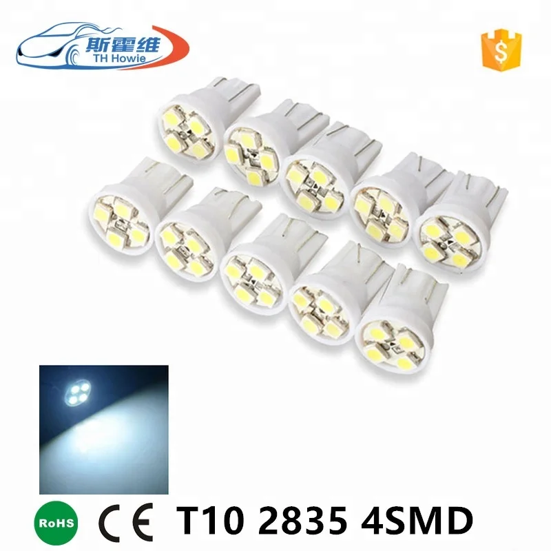 T10 Bulb Socket W5W 194 168 4 SMD 2835 Car Led Wedge Dashboard Gauge Light 12 Volt Automotive Interior Light Car Reading Lamp