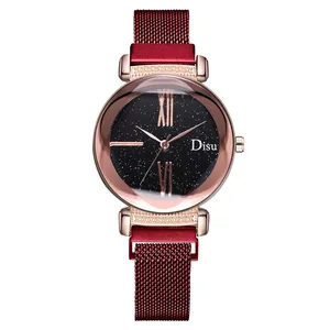2019 Popular Luxury Brands Ladies Mesh Magnetic Strap Watches Quartz Dress Watch For Women