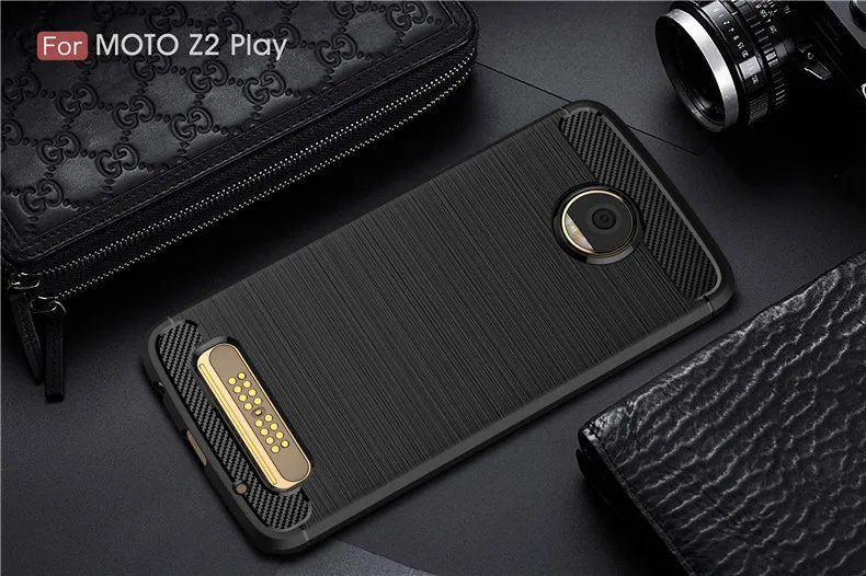 2017 New Arrival Carbon Fiber Tpu case for MOTO Z2 Play XT1710-08 brushed tpu soft cover for MOTO Z2 Play XT1710-08