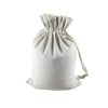made-in-china drawstring wholesale plain white cotton fabric bags natural color cotton pouch