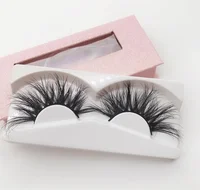 

2020 Wholesale Private Label Handmade Own Brand Custom 25mm Individual 3D 5D 6D Mink Eyelash