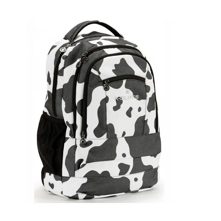 cow print backpack