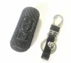 Carbon Fiber Pattern Leather Car Remote Key Holder Case Cover for M 2 3 6 CX-5 CX-7 Black With Red Thread 3 Button