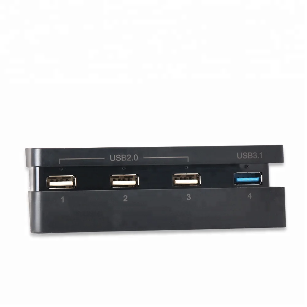 

DOBE TP4-821 4 Ports USB HUB with 3 X USB2.0 and 1 X USB3.0 For PS4 Slim console, Black