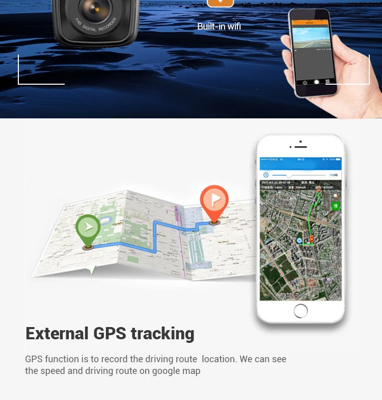 2018 Private Mould Sony323 Lens Dash Cam Hidden Car Dash Cam Wdr 1080p