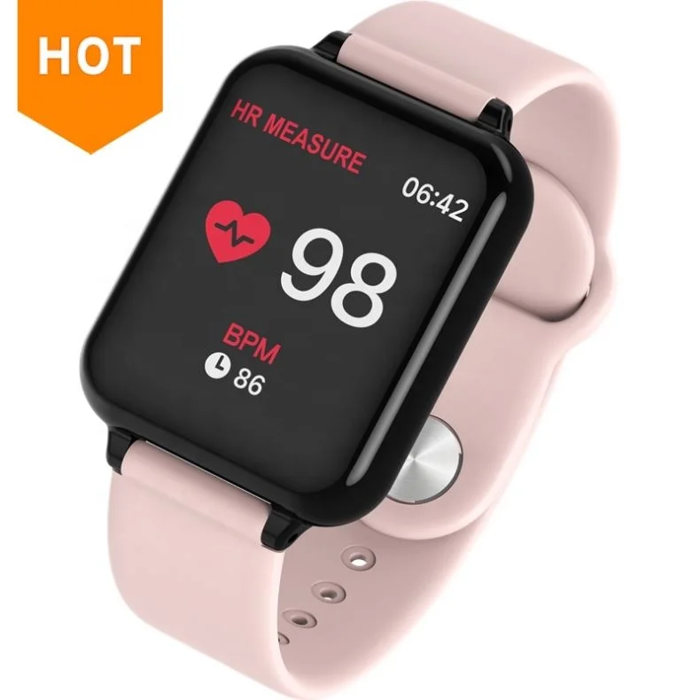 

2020 colorful touch screen Smart Watch B57 fitness sports watch IP67 smart bracelet fitness tracker with heart rate monitor, Black ,white ,pink