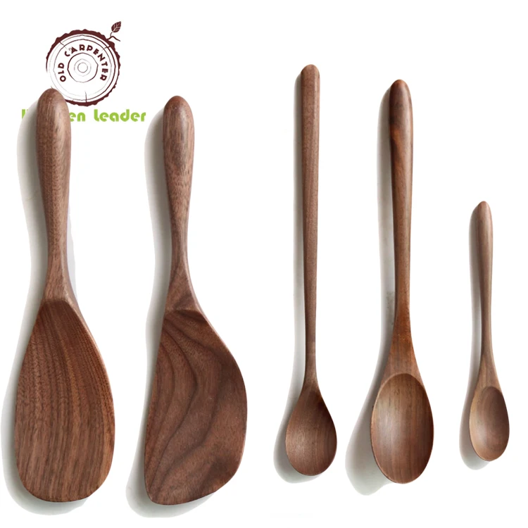 

High Quality Walnut Wooden Scoop and Spoon OEM kitchen accessories, N/a