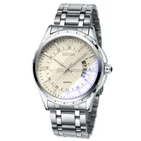 

thin design fashion luxury brand stainless steel back men watch