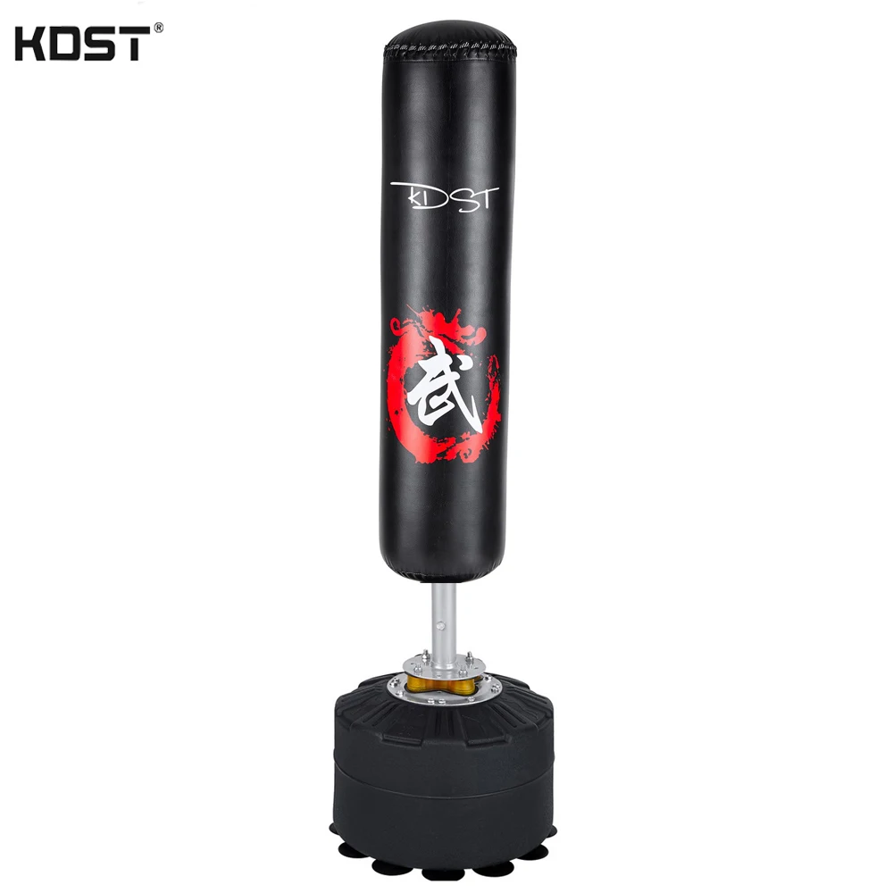 
hot sale workout free standing heavy kicboxing body punching training bags with leather skin 