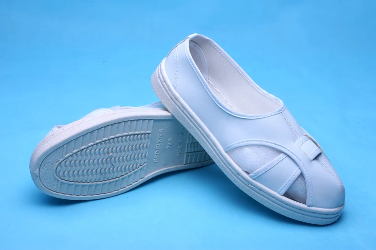 防静电鞋白色 pvc 外底工作鞋食品制造防静电鞋洁净室 esd 鞋