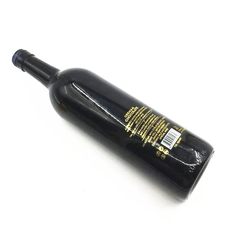 Black 750ml 75cl Screw Top Bordeaux Empty Red Wine Glass Bottles Liquor