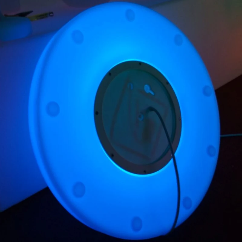 New design round shape outdoor led lighted floor dance tiles interactive floor led