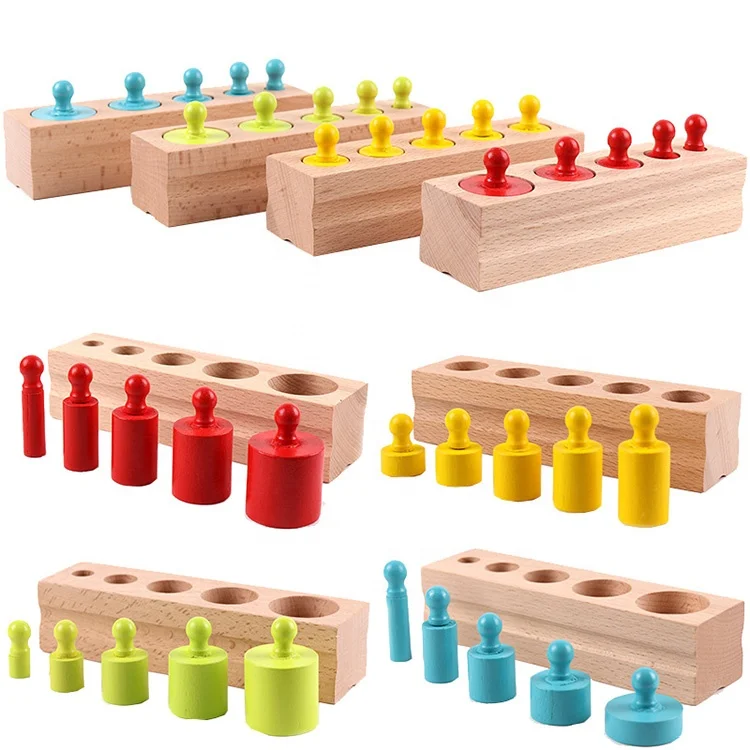 Colorful Socket Montessori Materials Sensorial Montessori Baby Toys ...