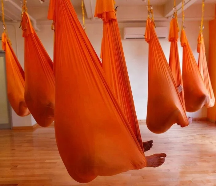 

yoga inversions flexibility core strength 5.5 yards silk fabric pilates yoga flying swing aerial yoga silk hammocks, As picture