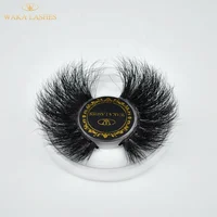 

2019 New Trend Best Seller Dramatic 100% real mink fur Real 3D Mink 25mm lashes with Custom Packaging Boxes