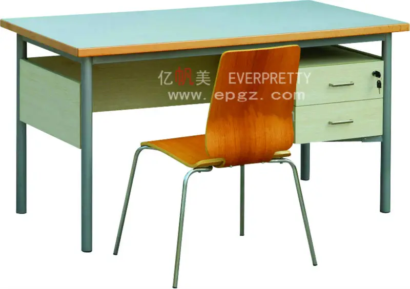 School New Wood Teachers Table And Chair With Drawers For
