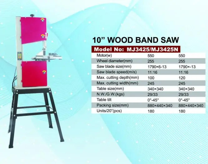 Mj3450 Mj3460 Wood Cutting Band Saw Vertical Wood Band Cutting Off Saw For Hom Hobby Working View Portable Wood Band Saw Hui Bang Product Details