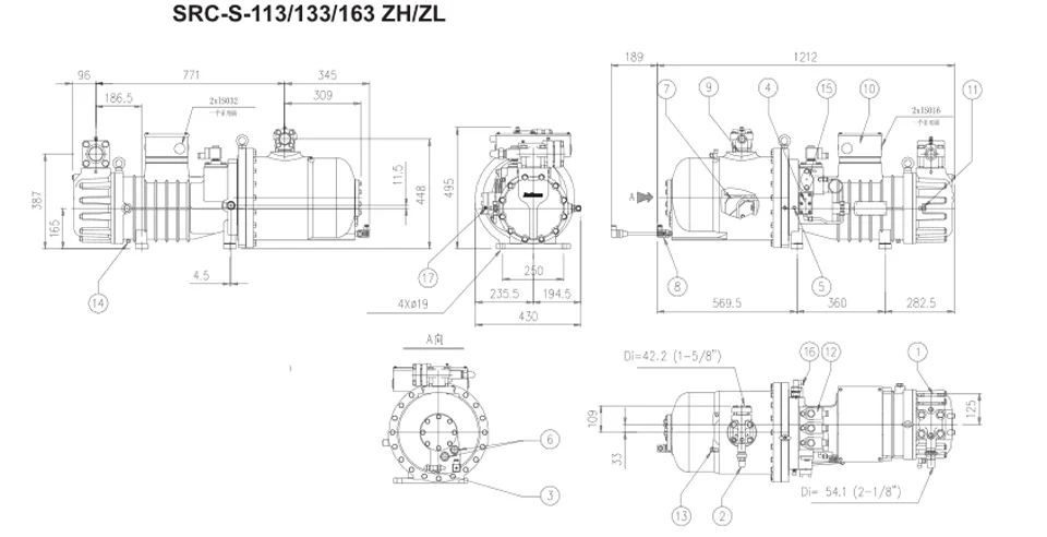 Refcomp SRC-S-353 Low temperature semi-hermetic screw compressor