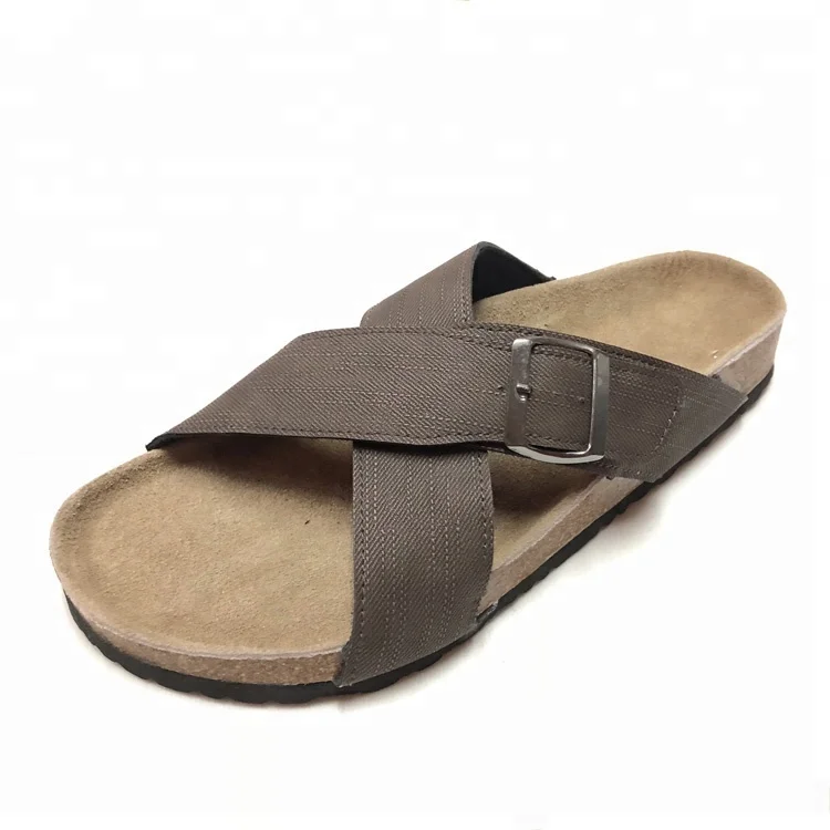 

2020 new high quality cross straps cork sole men sandals, Requirement