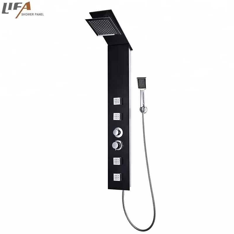 
wall mounted bathroom steam shower panel multifunctional powerful spa shower column 