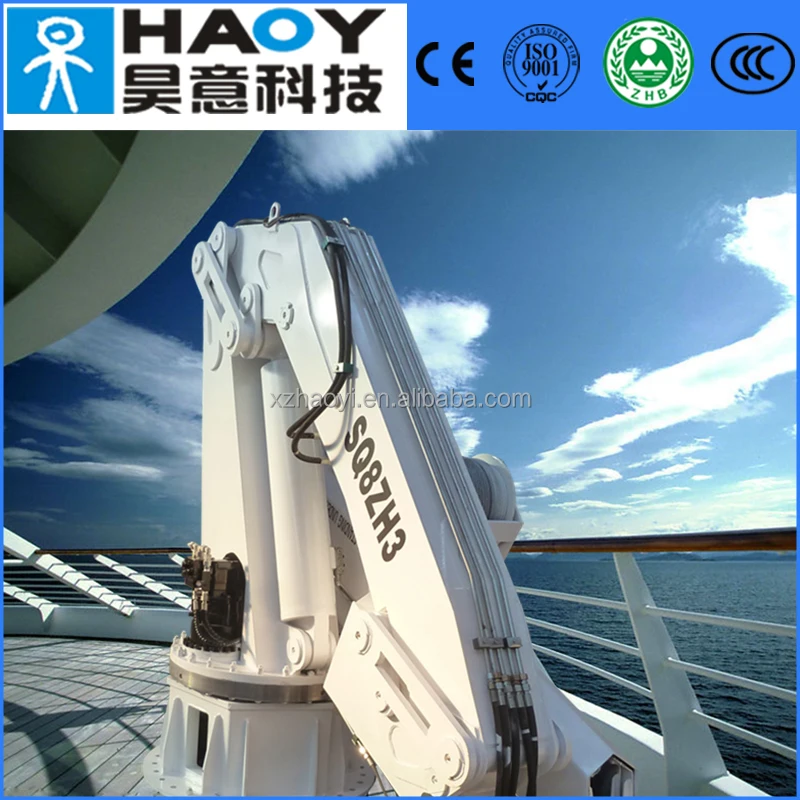 
6.3 ton mini quay boat crane mounted in shipyard hydraulic lift for sale 
