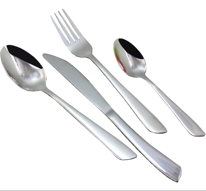 

Jieyang silverware set, Royal stainless steel cutlery set, 4pcs/16pcs/24pcs silver flatware set