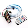 12V RGB LED Strip Turn Signal Tail Trunk Warning Light With 24Key Remote Control 120CM Car Dynamic Streamer Sequential led Light