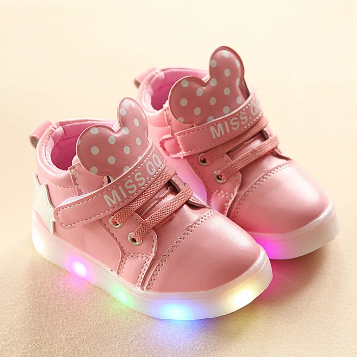 

Girl board shoes colorful LED night light shoes