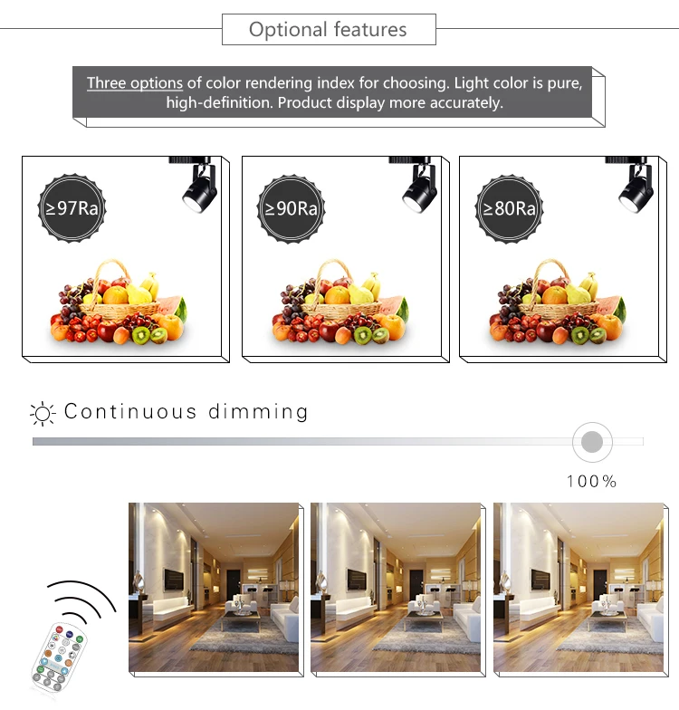 High definition commercial bookstore track light led 28w