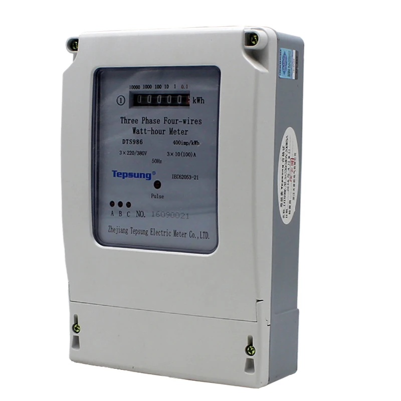 Mechanical Counter Register Analog Display Three Phase Electricity Static Active Power Meter