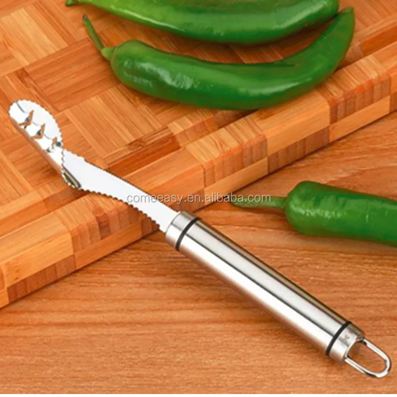 

pepper core remover 304 Stainless Steel Serrated Seed Remover