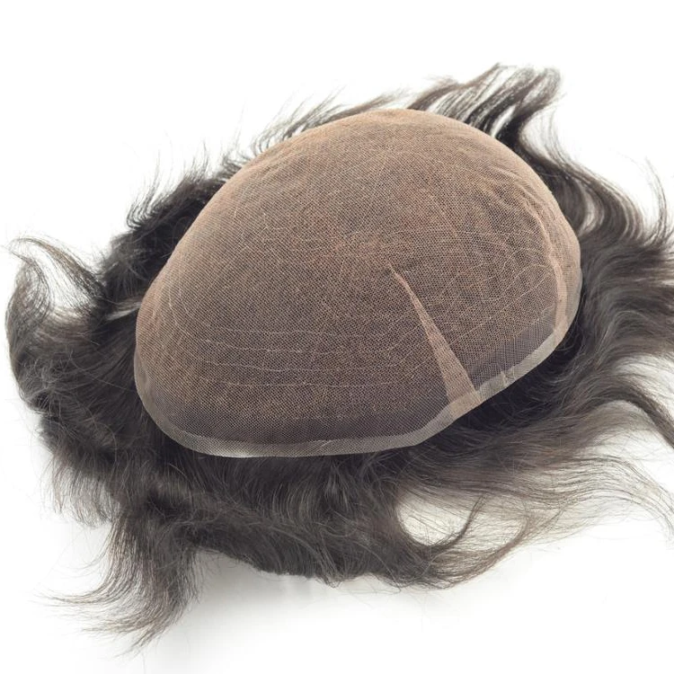 

Factory price lace human 100% natural hair wig hair for men