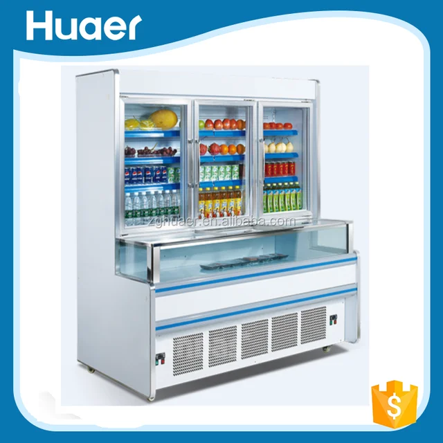 Supermarket Air Curtain Multideck Open Chiller Combined