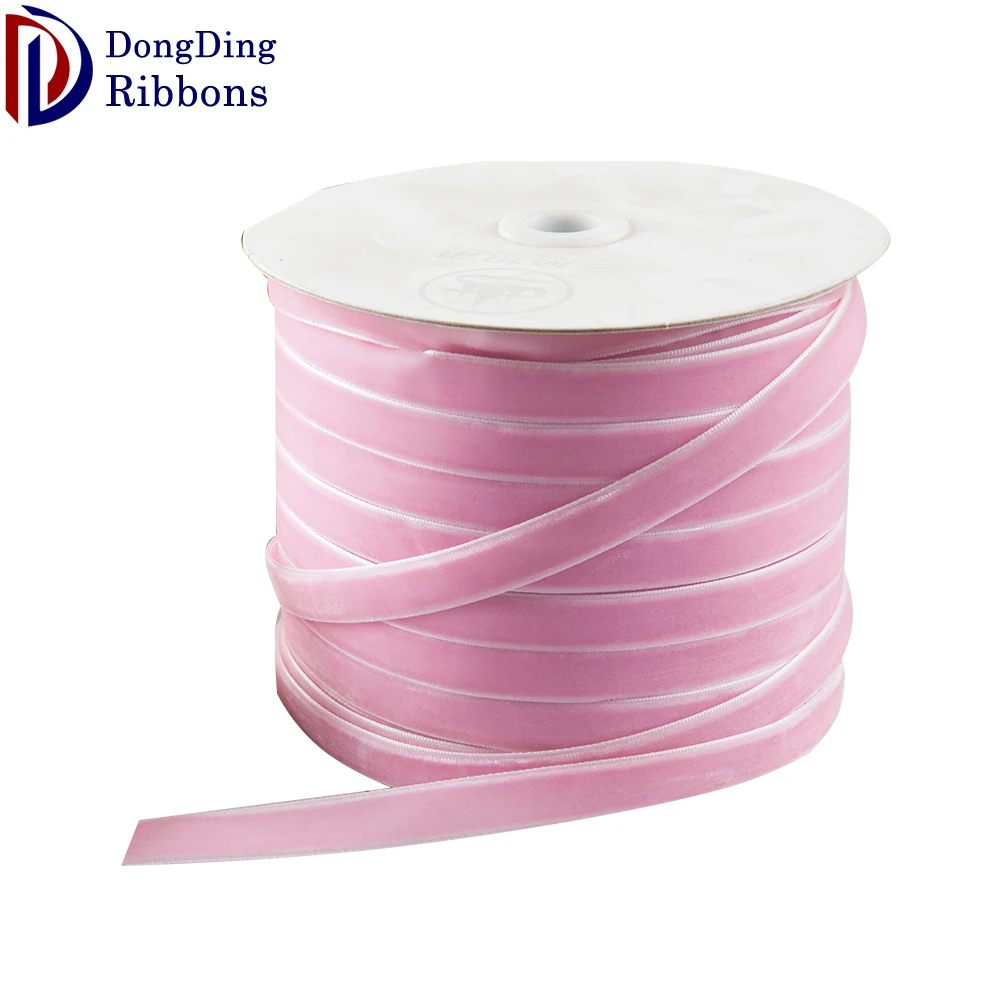 

Stock wholesale 200yard each roll 1cm none elastic velvet ribbon