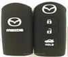 Commonly used car key with 3 buttons key case with logo for mazda silicone car key cover