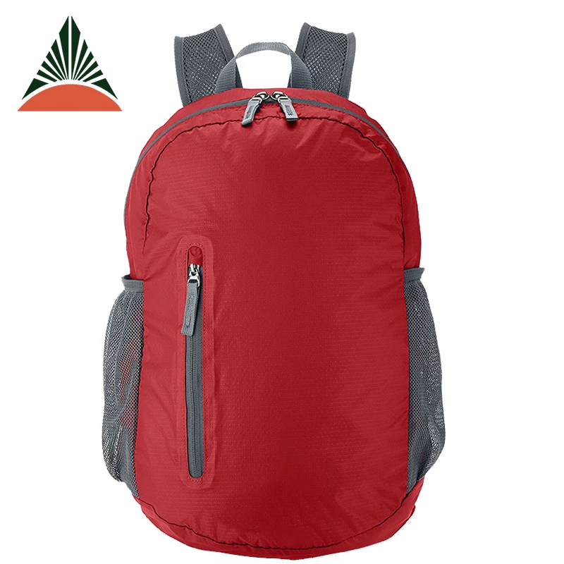 Ripstop Nylon Red Ultralight Packable Day Pack Sports Bag For Unisex