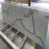 Fish white cultured marble quartz stone for kitchen cabinet countertops