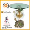 24 Inch Resin Home Supplies Tiger Head Glass Animal Coffee Table