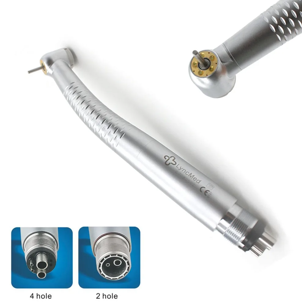 

Dental 5 LED Lights Handpiece E-generator Air Turbine High Speed Handpiece 4 Holes 2 Hole, N/a